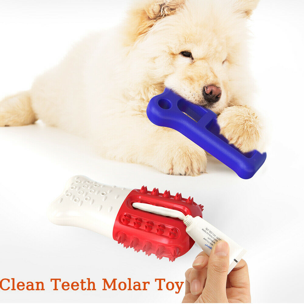 Durable chew toy for dogs made from tough, non-toxic material, designed for aggressive chewers and teething puppies. Promotes dental health while providing long-lasting fun.