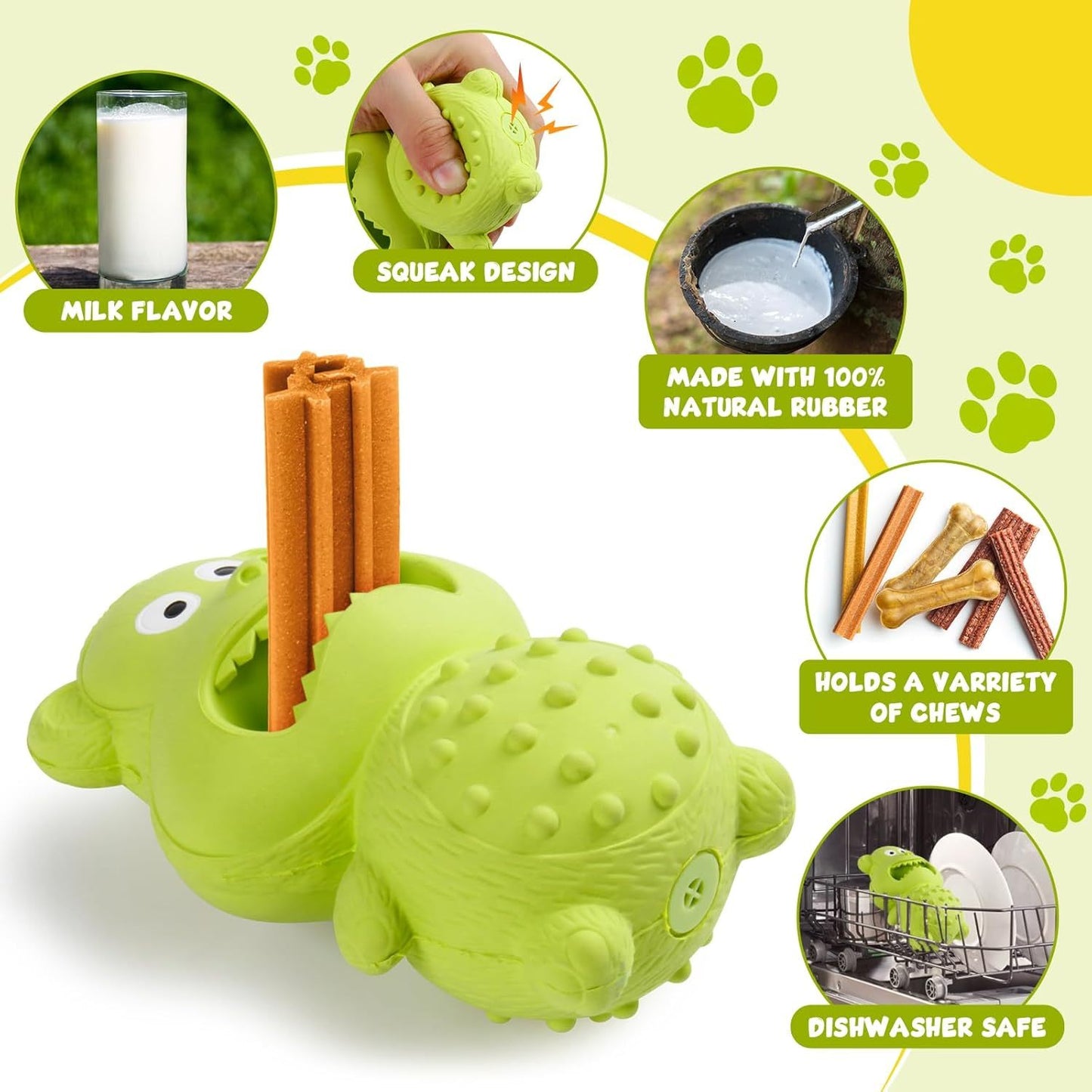 Indestructible Squeaky Dog Chew Toy