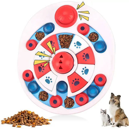 Dog Puzzle Toy With Spherical Bells 24 Hidden Food Locations Jigsaw Dog Food Feeding Sound Toys Food Dispenser For Dog Training