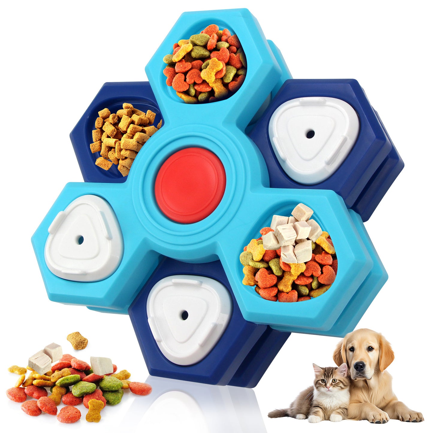 Dog Puzzle Toys Interactive Treat Dispensing Pet Slow Feeder For Small Large Dogs Puppy Enrichment IQ Training Dog Treat Puzzle