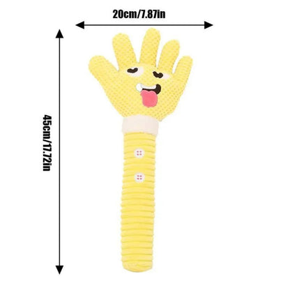 Dog Teething Plush Pet Teething Toys Palm-Shaped Squeaky Plush Chewing Toy Pet Supplies Bite Resistant Cute Plush Squeaky Dog To