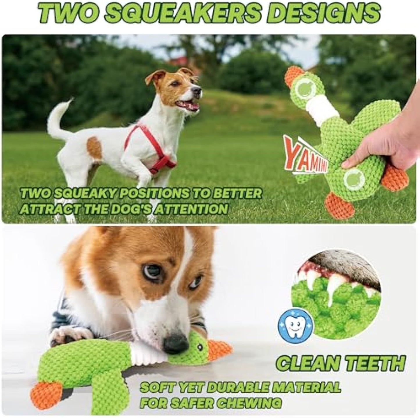 Durable Squeaky Duck Plush Dog Toy – Soft Chew Toy for Large & Small Dogs