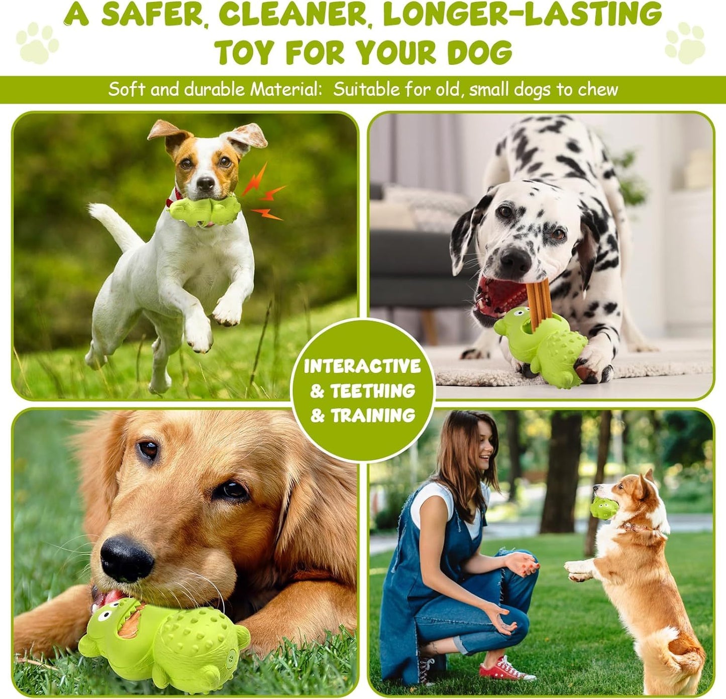 Indestructible Squeaky Dog Chew Toy