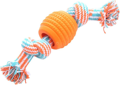 Durable Dog Chew Toy with Rope – Soft Molar Toy for Dental Health & Play