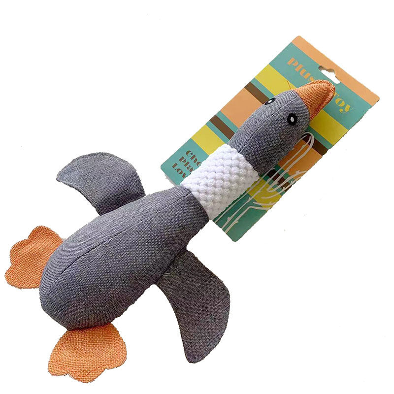 Durable Squeaky Duck Plush Dog Toy – Soft Chew Toy for Large & Small Dogs